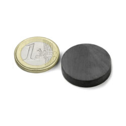 آهنربا گرد فریت سکه ای (مگنت سرامیکی) 5*25 FR