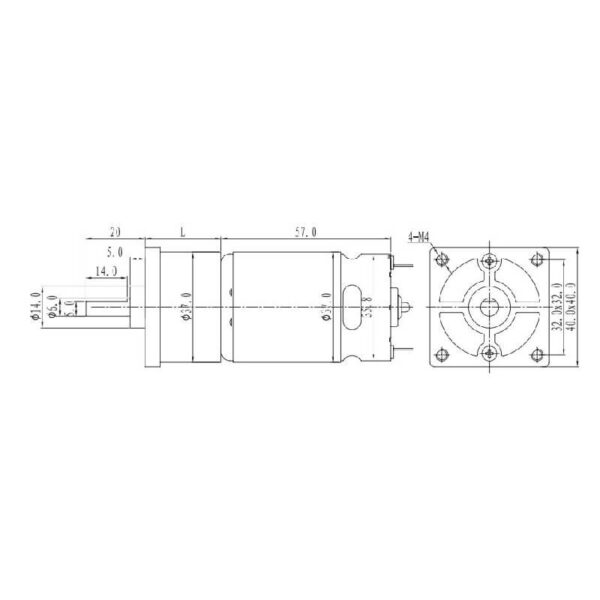 موتور گیربکس ZGA37FH 12V 56 RPM - تصویر 6