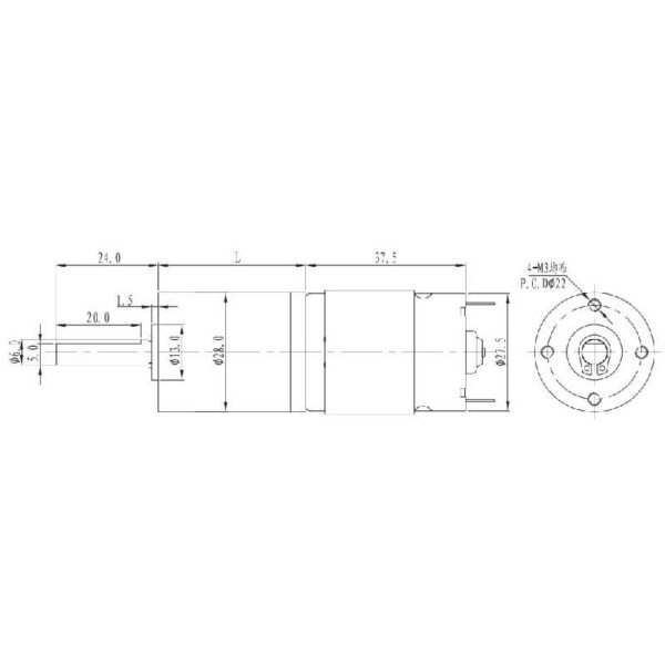 موتور گیربکس ZGX28RO 12V 130RPM - تصویر 6
