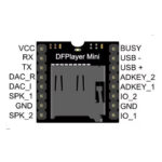 ماژول پخش‌کننده MP3 مدل Mini DFPlayer مخصوص فایل پخش فایل های صوتی و ام پی تری فروش عمده (بسته 10 عددی) - تصویر 2