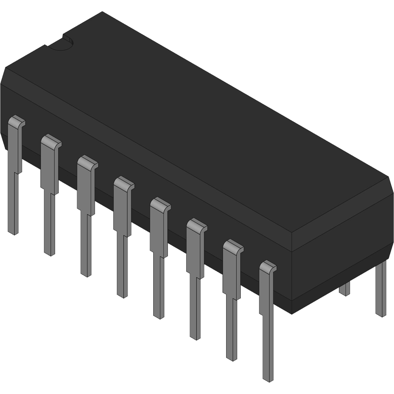 آیسی تایمر 74123 پکیج DIP-16 آیسی تایمر 74123 پکیج DIP-16