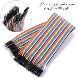 سیم جامپر 40 رشته نر به ماده 30 سانتی