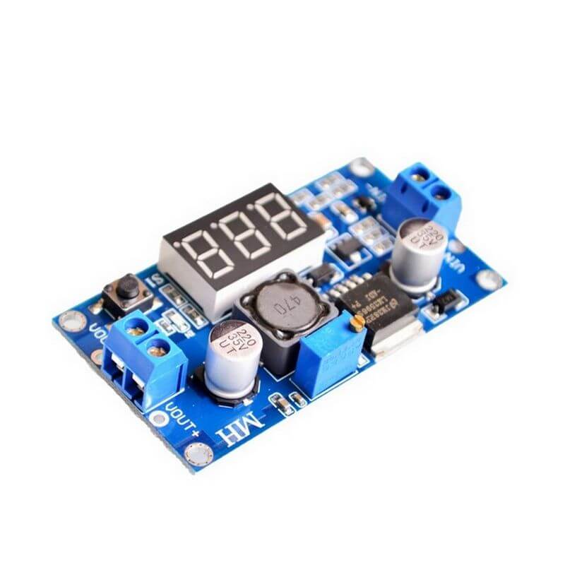 ماژول کاهنده ولتاژ LM2596 با نمایشگر سون سگمنت ماژول کاهنده ولتاژ LM2596 با نمایشگر سون سگمنت