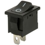کلید راکر 2 پایه 2 حالته بدون چراغ مشکی 22x15x13mm