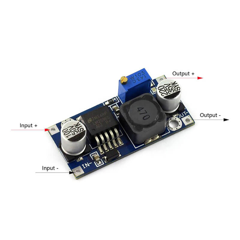 ماژول مبدل کاهنده ولتاژ LM2596 با خروجی 1.23V-30V 3A ماژول مبدل کاهنده ولتاژ LM2596 با خروجی 1.23V-30V 3A