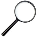 ذره بین مرغوب برند Glass به قطر 100 میلی متر Magnifying Glass 100mm