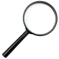 ذره بین مرغوب برند Glass به قطر 50 میلی متر Magnifying Glass 50mm