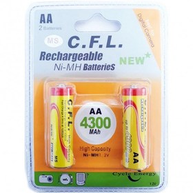 باتری قلمی شارژی C.F.L 4300mA پک 2 عددی AA