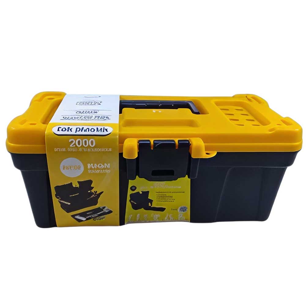 جعبه ابزار پرشین تک درب زرد 13x30cm جعبه ابزار پرشین تک درب زرد 13x30cm