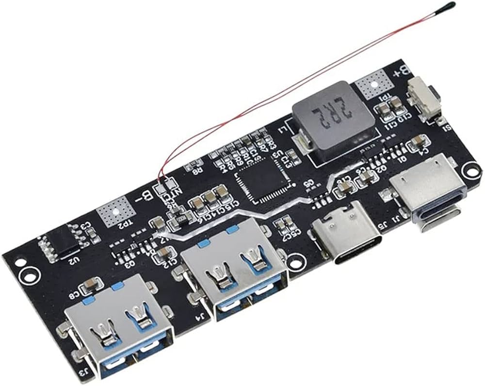 ماژول فست شارژ و پاوربانک 22.5w تایپ C با سنسور NTC و پشتیبانی از QC4.0 و QC3.0 و 2 خروجی USB