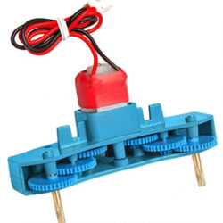 گیربکس پلاستیکی دو شفت (دو طرفه) ۹ دنده با موتور پشت قرمز کانکتور دار