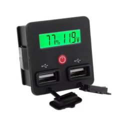 ماژول نمایشگر شارژ باتری پنلی با کلید و 2 خروجی USB