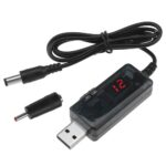 ماژول کابل USB افزاینده ولتاژ 5 ولت به 9 ولت و 12 ولت با نمایشگر و تبدیل آداپتوری