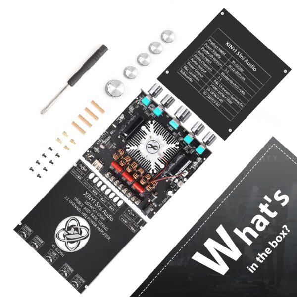 ماژول آمپلی فایر بلوتوثی استریو 2X160W + 220W با ساب ووفر مدل XY-S220H چیپ TDA7498E