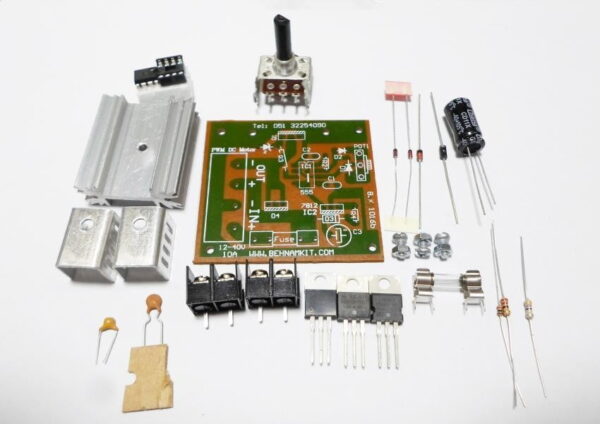 کیت کنترل دور موتور دیمر DC 30V 10A - تصویر 2