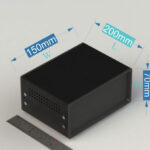 جعبه فلزی صنعتی 9001 مشکی L200*W150*H70mm