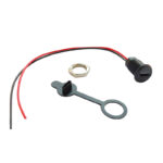 سیم کانکتور USB Type-C گرد پنلی مشکی 2 سیم مهره خور فروش عمده (بسته 50 عددی)